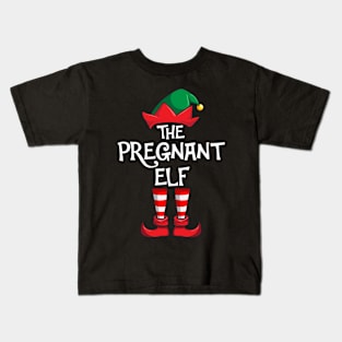 Pregnant Elf Matching Family Christmas Kids T-Shirt